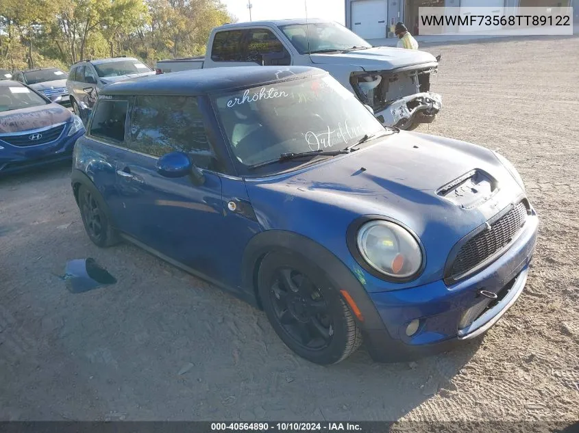 2008 Mini Cooper S VIN: WMWMF73568TT89122 Lot: 40564890