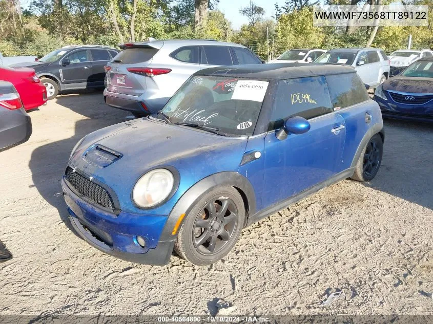 2008 Mini Cooper S VIN: WMWMF73568TT89122 Lot: 40564890