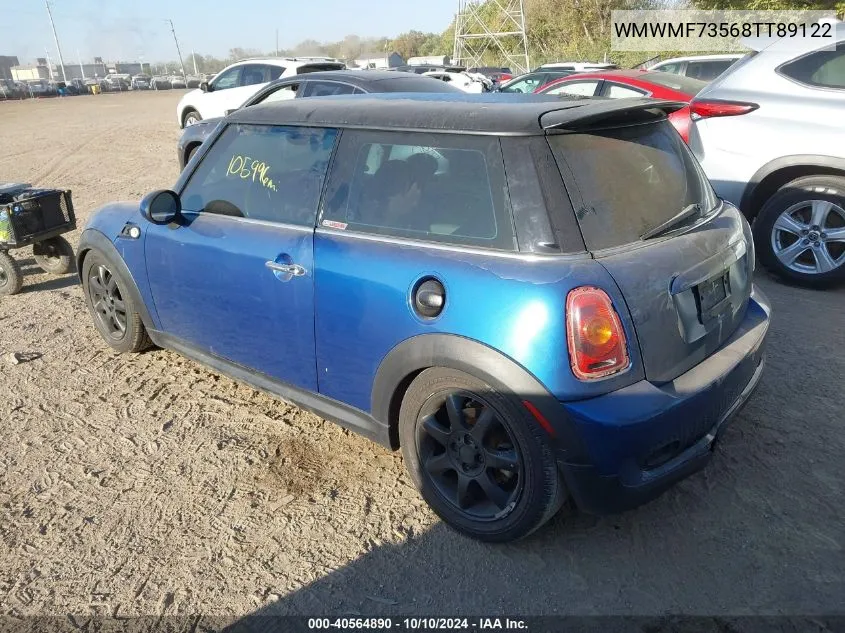 2008 Mini Cooper S VIN: WMWMF73568TT89122 Lot: 40564890