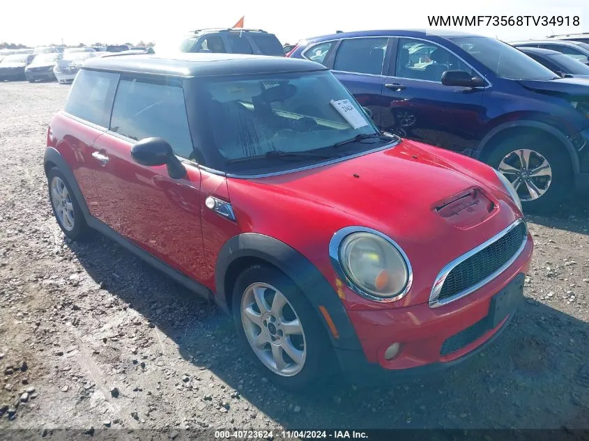 2008 Mini Cooper S VIN: WMWMF73568TV34918 Lot: 40723624