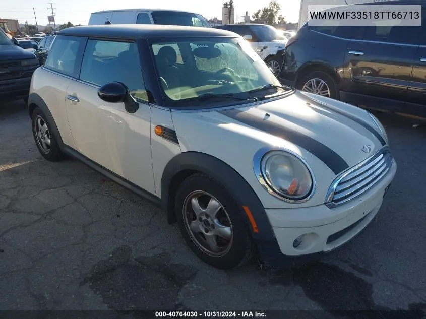 2008 Mini Cooper VIN: WMWMF33518TT66713 Lot: 40764030