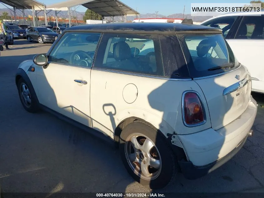 2008 Mini Cooper VIN: WMWMF33518TT66713 Lot: 40764030