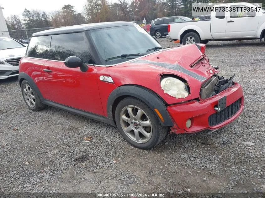 2008 Mini Cooper S VIN: WMWMF73538TT93547 Lot: 40795785