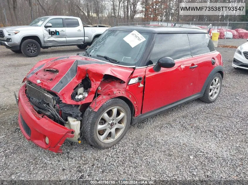 2008 Mini Cooper S VIN: WMWMF73538TT93547 Lot: 40795785