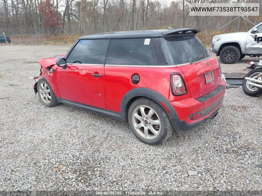 2008 Mini Cooper S VIN: WMWMF73538TT93547 Lot: 40795785