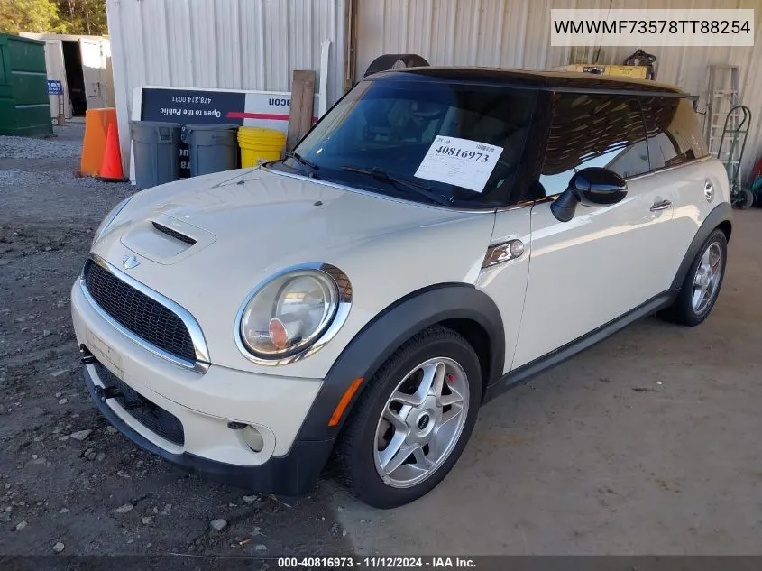 2008 Mini Cooper S VIN: WMWMF73578TT88254 Lot: 40816973