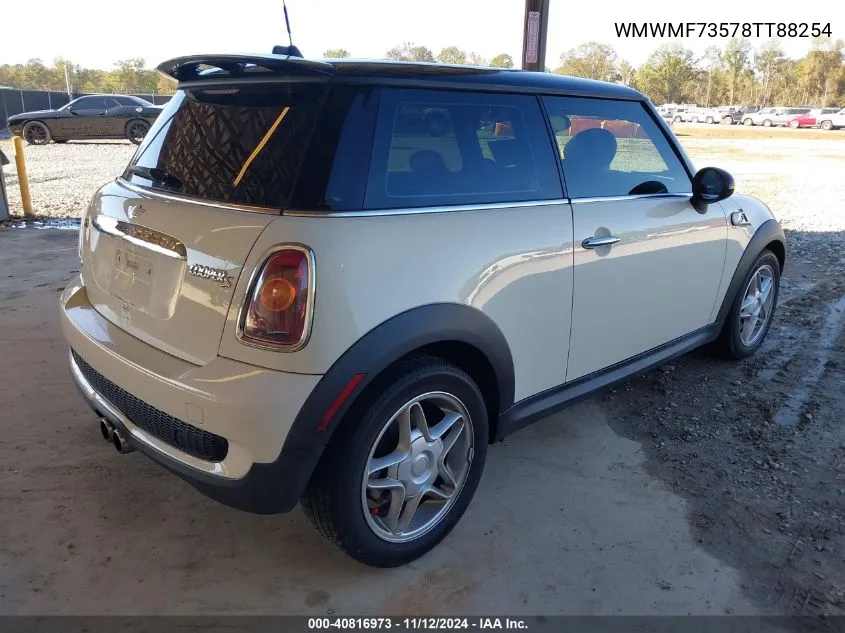 2008 Mini Cooper S VIN: WMWMF73578TT88254 Lot: 40816973