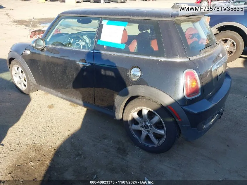 2008 Mini Cooper S VIN: WMWMF73578TV35835 Lot: 40823373