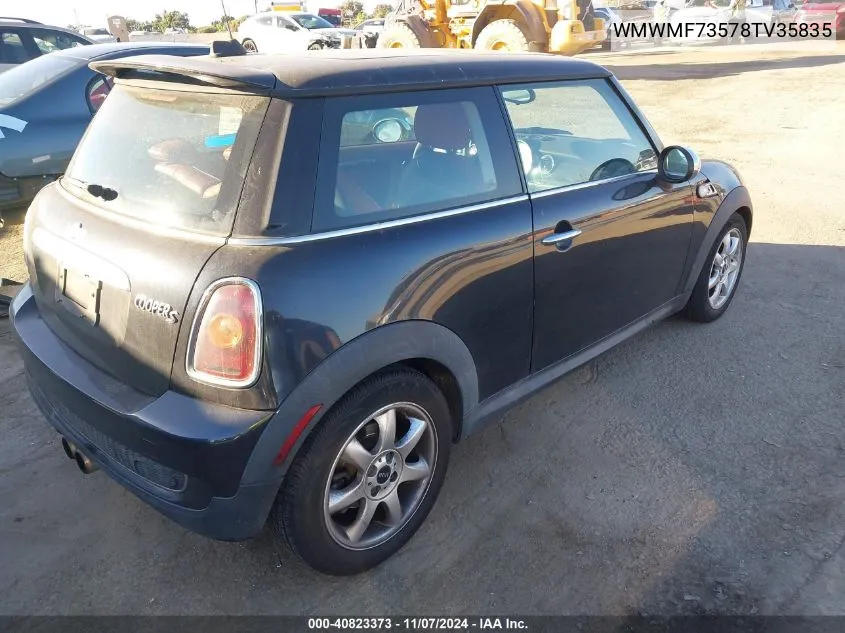 2008 Mini Cooper S VIN: WMWMF73578TV35835 Lot: 40823373