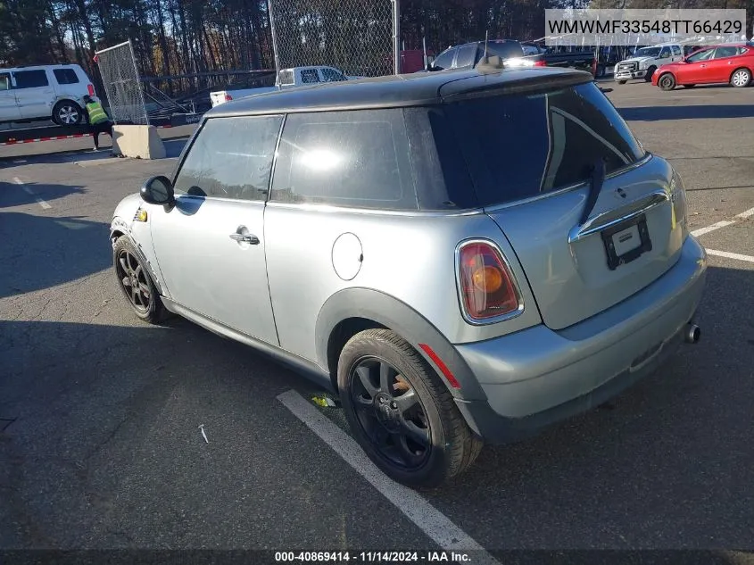 2008 Mini Cooper VIN: WMWMF33548TT66429 Lot: 40869414