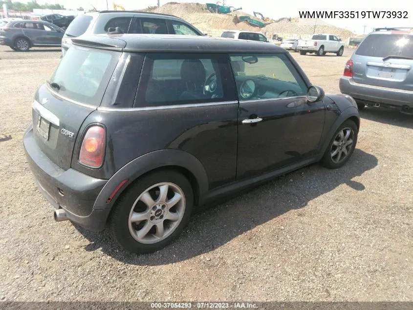 2009 Mini Cooper Hardtop VIN: WMWMF33519TW73932 Lot: 37054293