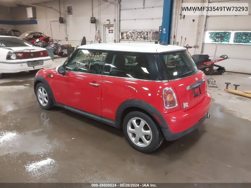 2009 Mini Cooper VIN: WMWMF33549TW73293 Lot: 39508524