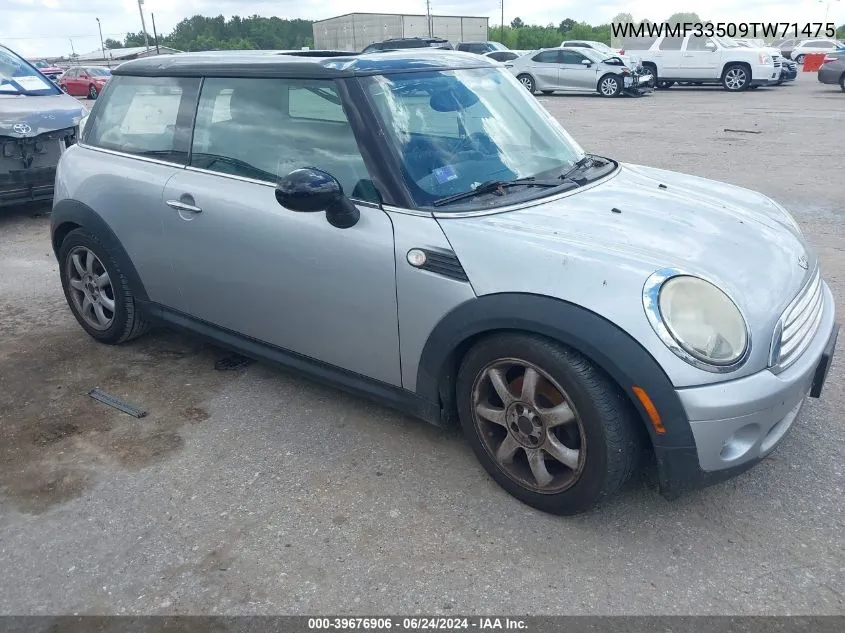 2009 Mini Cooper VIN: WMWMF33509TW71475 Lot: 39676906