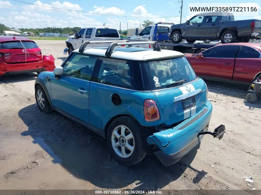 2009 Mini Cooper VIN: WMWMF33589TZ21156 Lot: 39738562