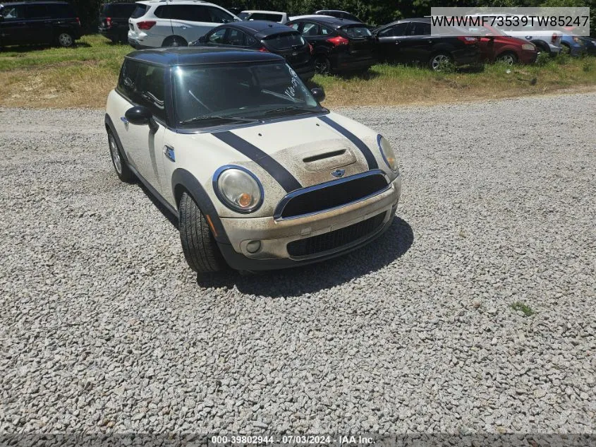 2009 Mini Cooper VIN: WMWMF73539TW85247 Lot: 39802944