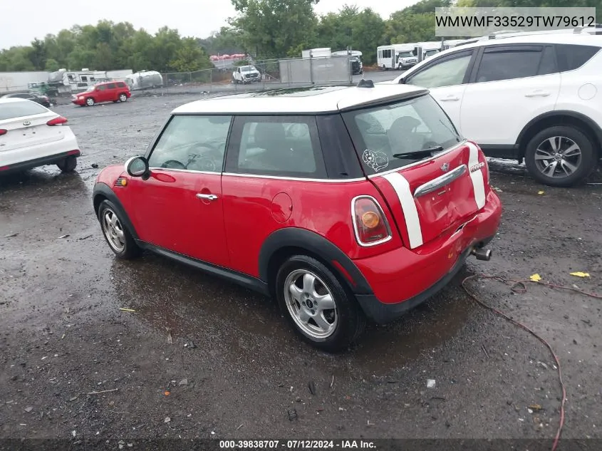 2009 Mini Cooper VIN: WMWMF33529TW79612 Lot: 39838707