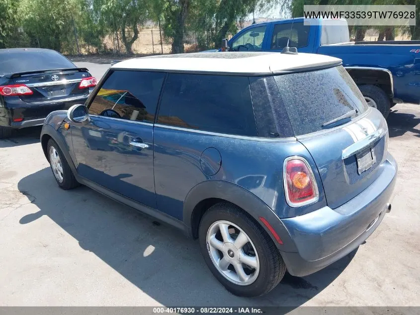 2009 Mini Cooper VIN: WMWMF33539TW76928 Lot: 40176930