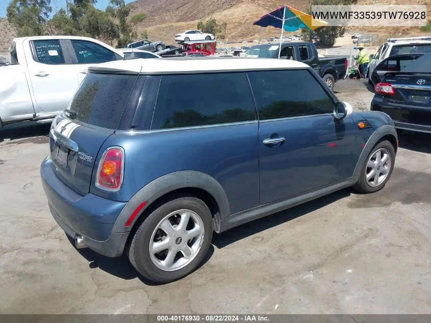 2009 Mini Cooper VIN: WMWMF33539TW76928 Lot: 40176930