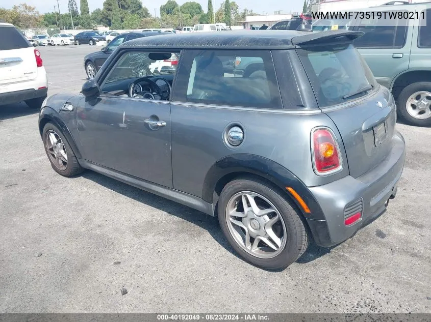 2009 Mini Cooper S VIN: WMWMF73519TW80211 Lot: 40192049