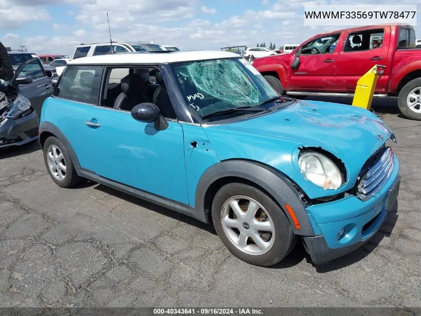 2009 Mini Cooper VIN: WMWMF33569TW78477 Lot: 40343641