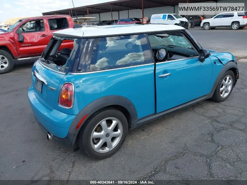 2009 Mini Cooper VIN: WMWMF33569TW78477 Lot: 40343641