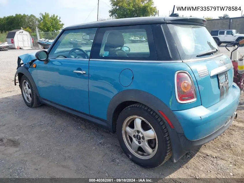 2009 Mini Cooper Hardtop VIN: WMWMF33579TW78584 Lot: 40352081