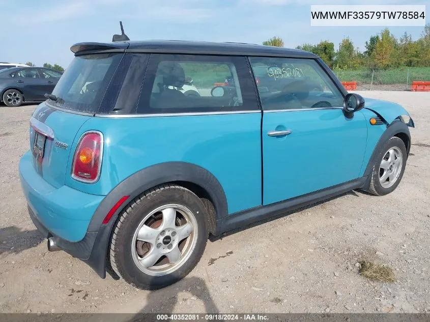 2009 Mini Cooper Hardtop VIN: WMWMF33579TW78584 Lot: 40352081