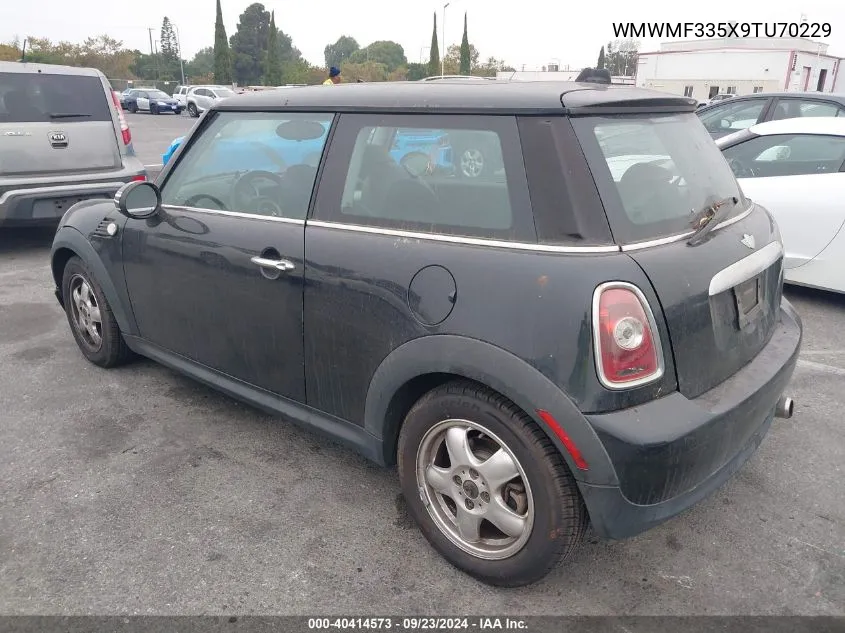 2009 Mini Cooper VIN: WMWMF335X9TU70229 Lot: 40414573