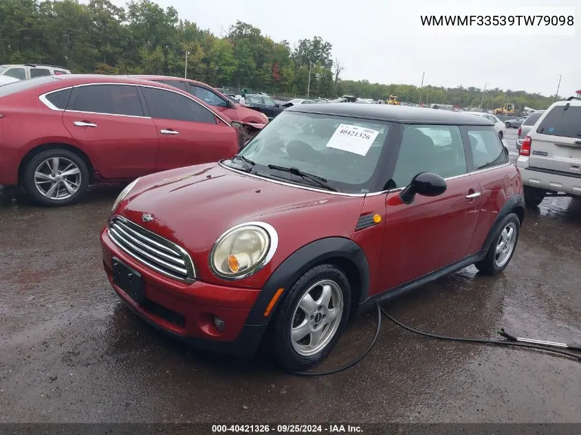 2009 Mini Cooper VIN: WMWMF33539TW79098 Lot: 40421326