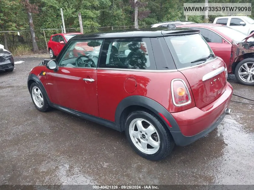 2009 Mini Cooper VIN: WMWMF33539TW79098 Lot: 40421326