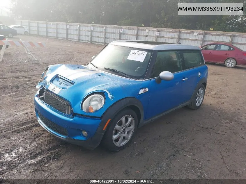 2009 Mini Cooper S Clubman VIN: WMWMM335X9TP93234 Lot: 40422991