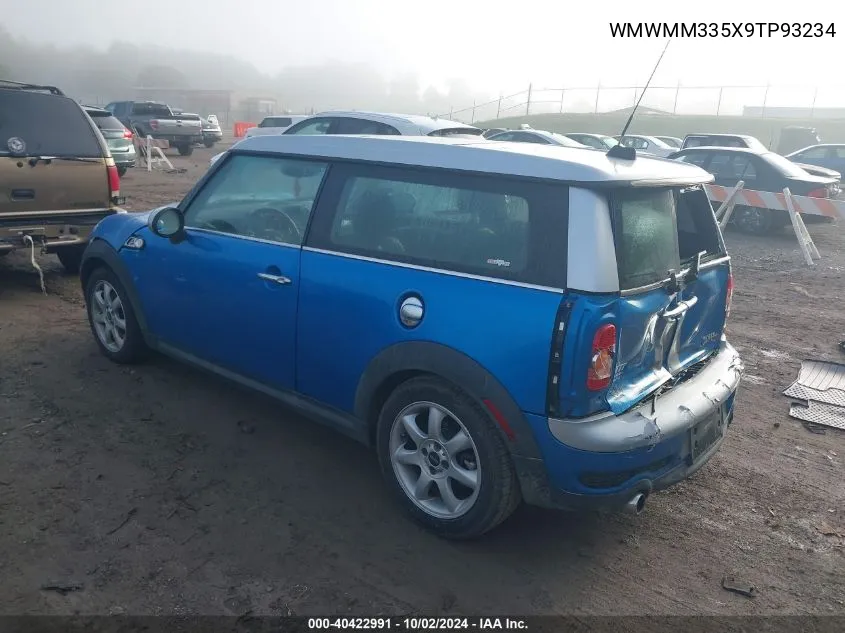 2009 Mini Cooper S Clubman VIN: WMWMM335X9TP93234 Lot: 40422991