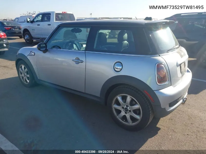 2009 Mini Cooper S VIN: WMWMF73529TW81495 Lot: 40433398