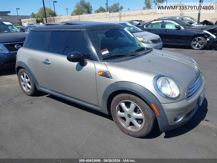 2009 Mini Cooper VIN: WMWMF33579TU74805 Lot: 40433606