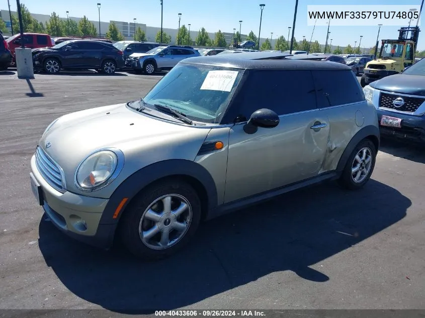 2009 Mini Cooper VIN: WMWMF33579TU74805 Lot: 40433606