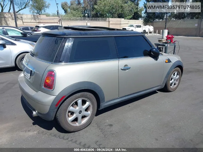 2009 Mini Cooper VIN: WMWMF33579TU74805 Lot: 40433606