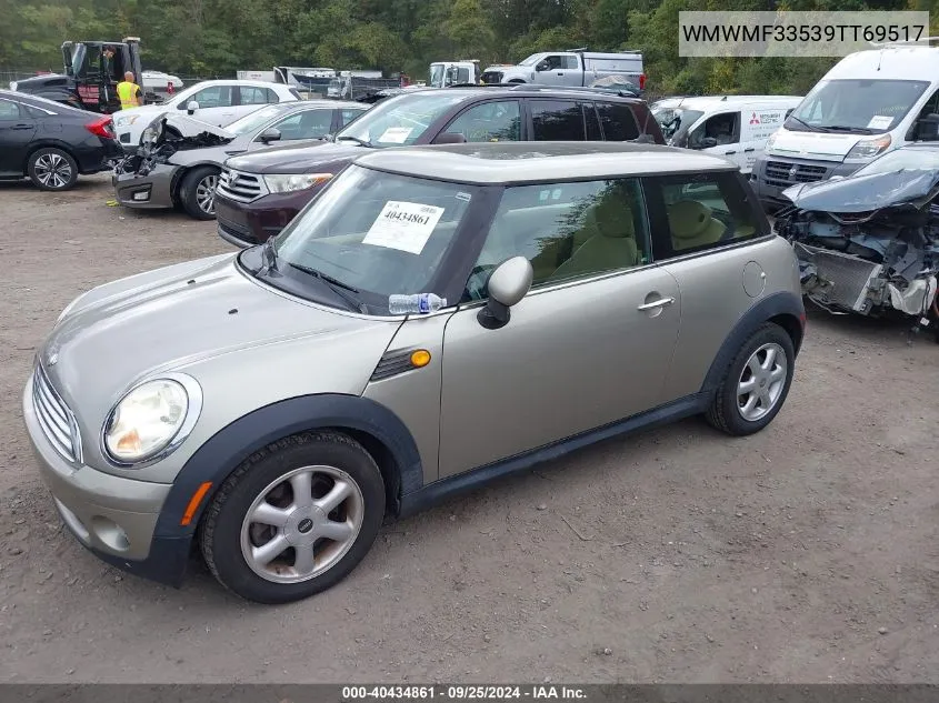 2009 Mini Cooper VIN: WMWMF33539TT69517 Lot: 40434861