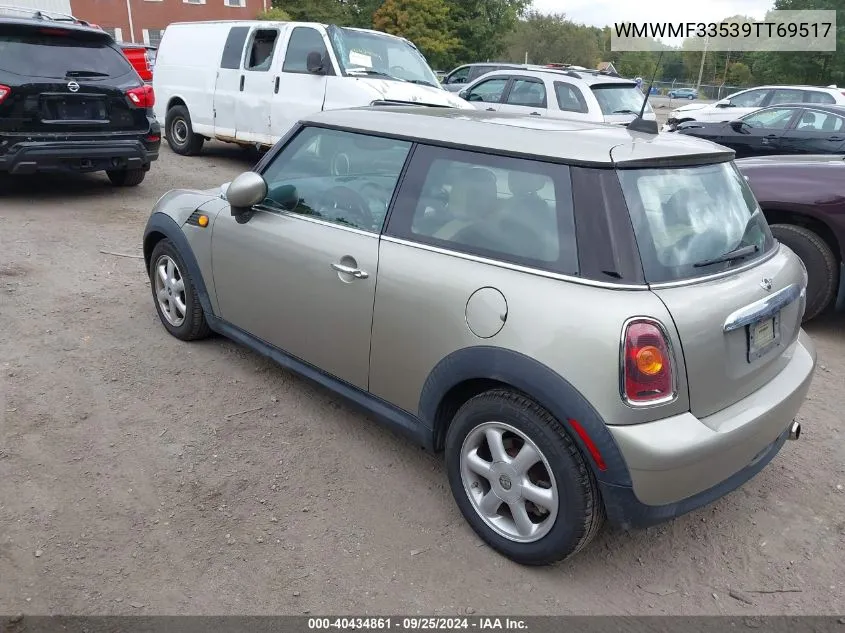 2009 Mini Cooper VIN: WMWMF33539TT69517 Lot: 40434861