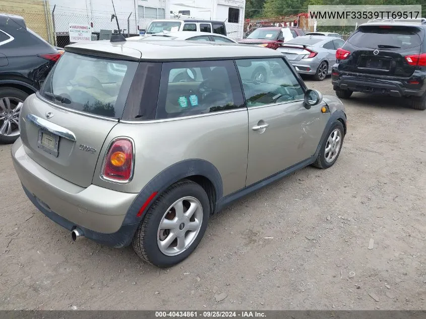 2009 Mini Cooper VIN: WMWMF33539TT69517 Lot: 40434861