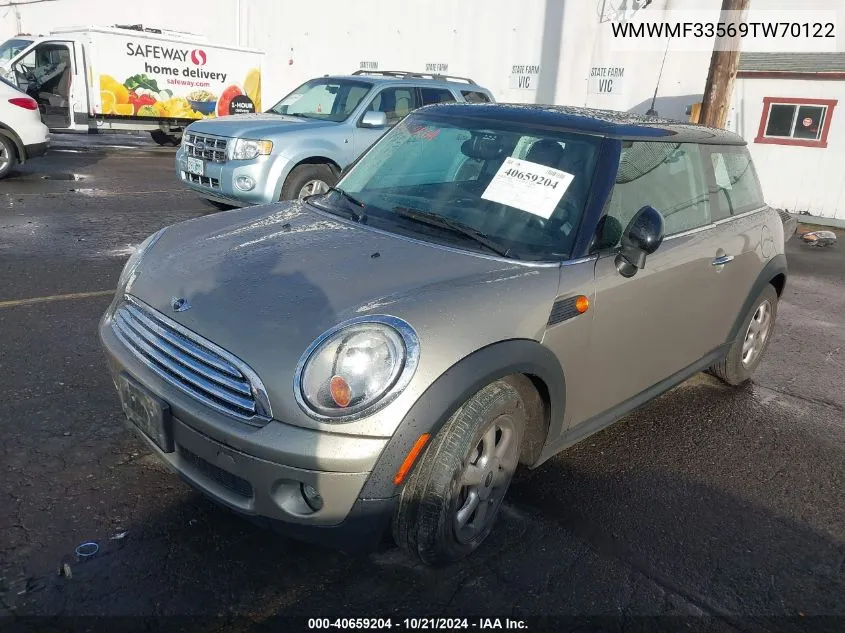 2009 Mini Cooper VIN: WMWMF33569TW70122 Lot: 40659204