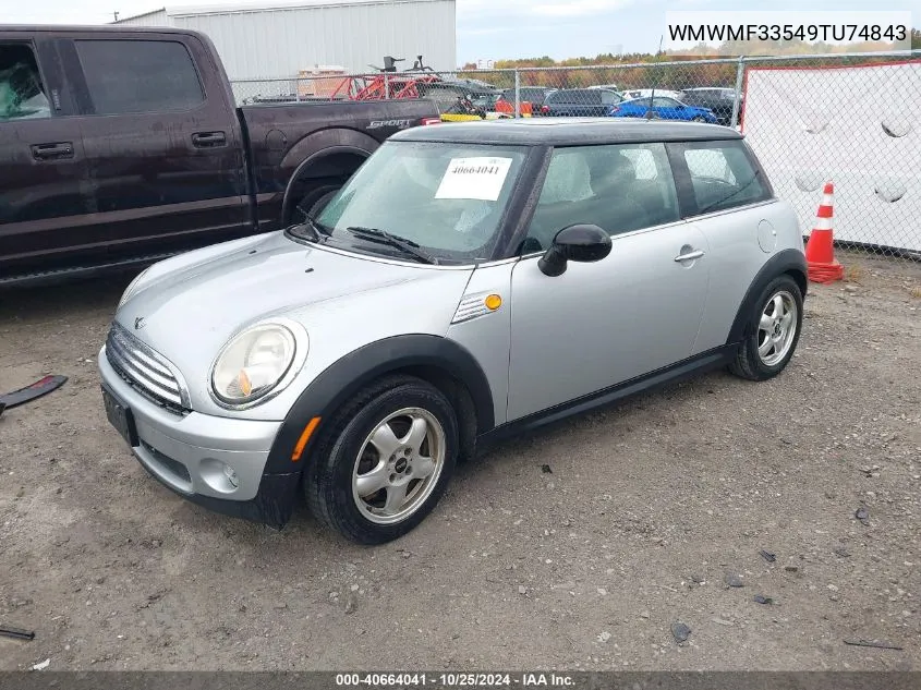 2009 Mini Cooper VIN: WMWMF33549TU74843 Lot: 40664041