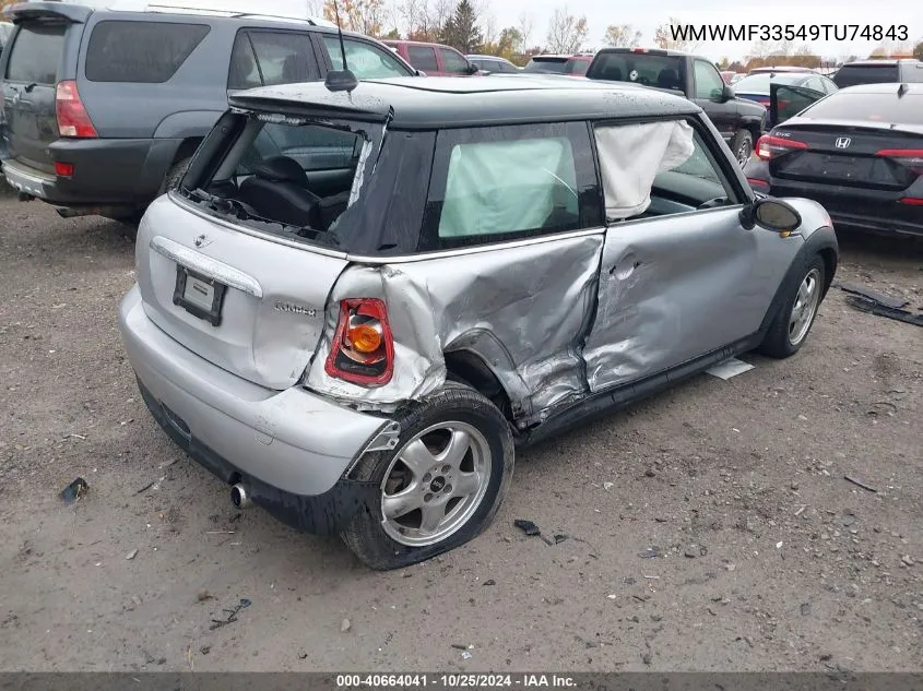 2009 Mini Cooper VIN: WMWMF33549TU74843 Lot: 40664041