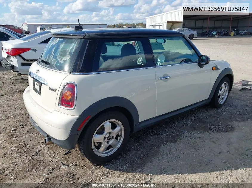 2009 Mini Cooper VIN: WMWMF33569TU75847 Lot: 40731531