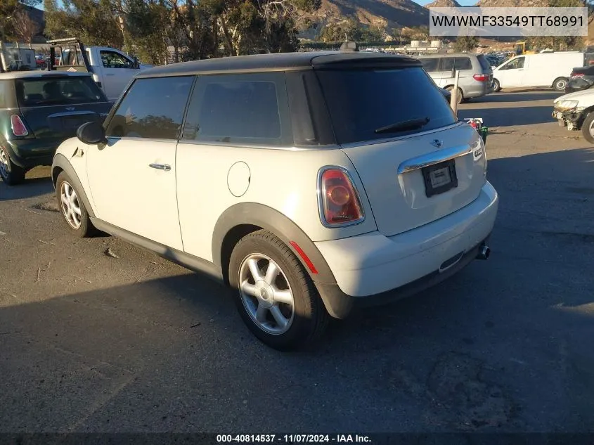 2009 Mini Cooper VIN: WMWMF33549TT68991 Lot: 40814537