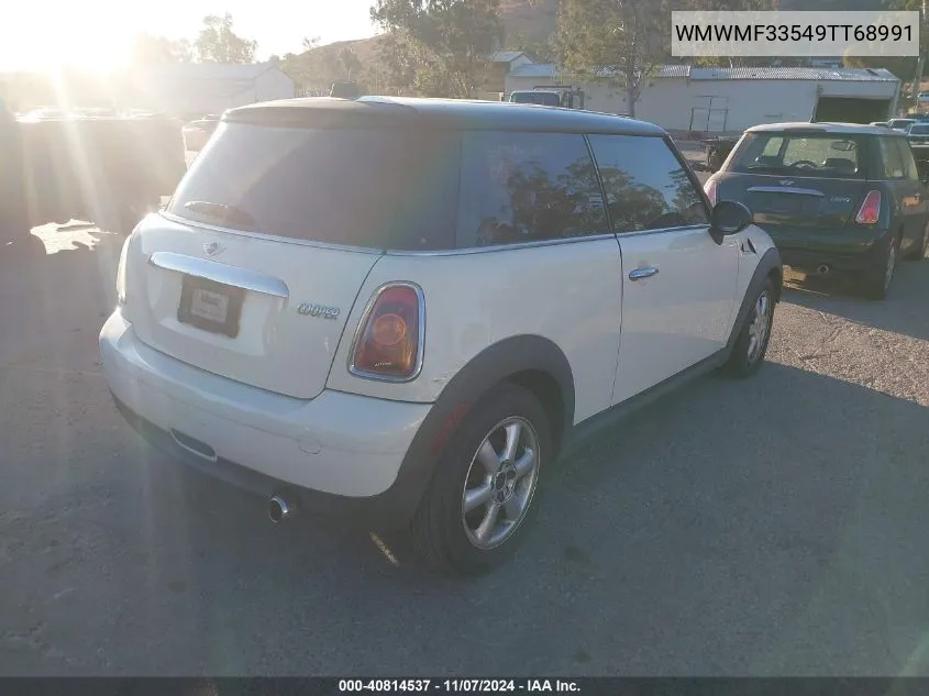 2009 Mini Cooper VIN: WMWMF33549TT68991 Lot: 40814537