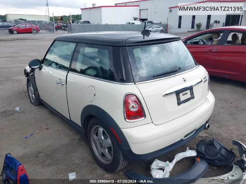 2010 Mini Cooper VIN: WMWMF3C59ATZ21395 Lot: 39906410