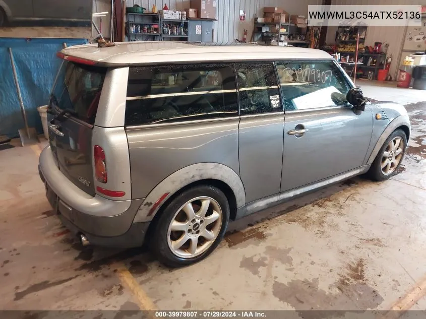 WMWML3C54ATX52136 2010 Mini Cooper Clubman