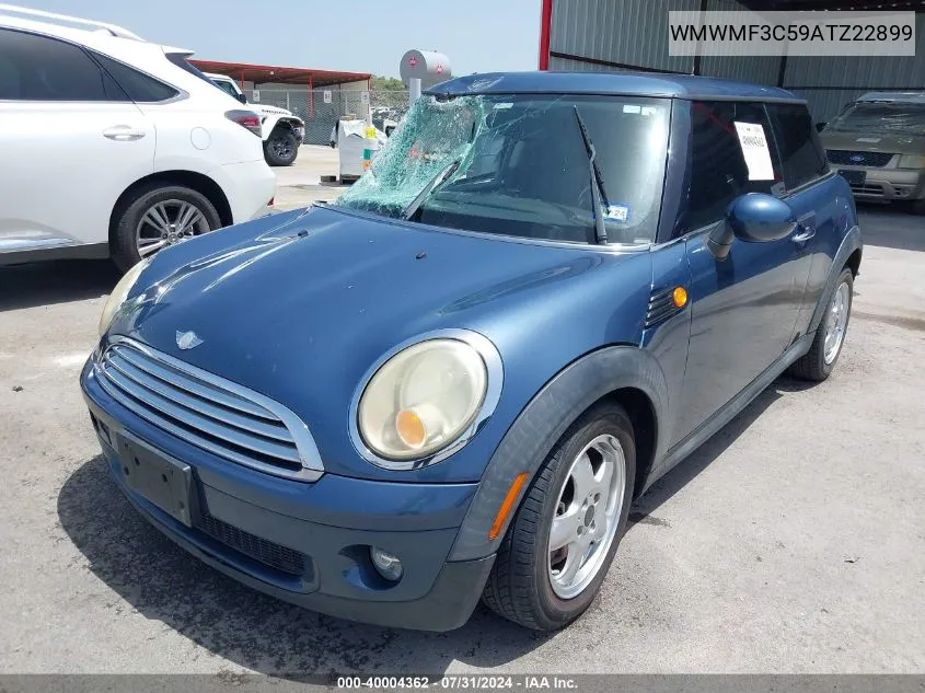 2010 Mini Cooper VIN: WMWMF3C59ATZ22899 Lot: 40004362