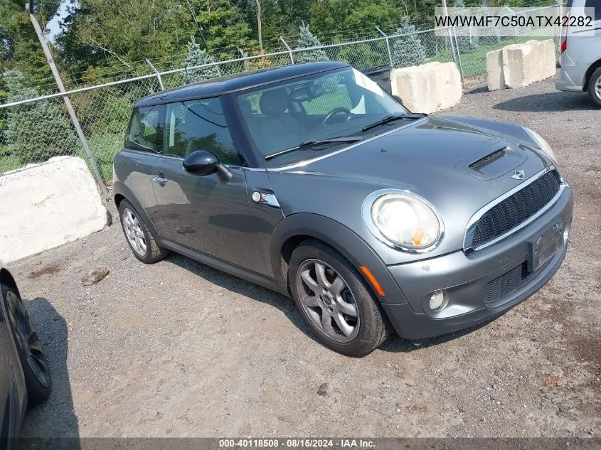 2010 Mini Cooper S VIN: WMWMF7C50ATX42282 Lot: 40118508