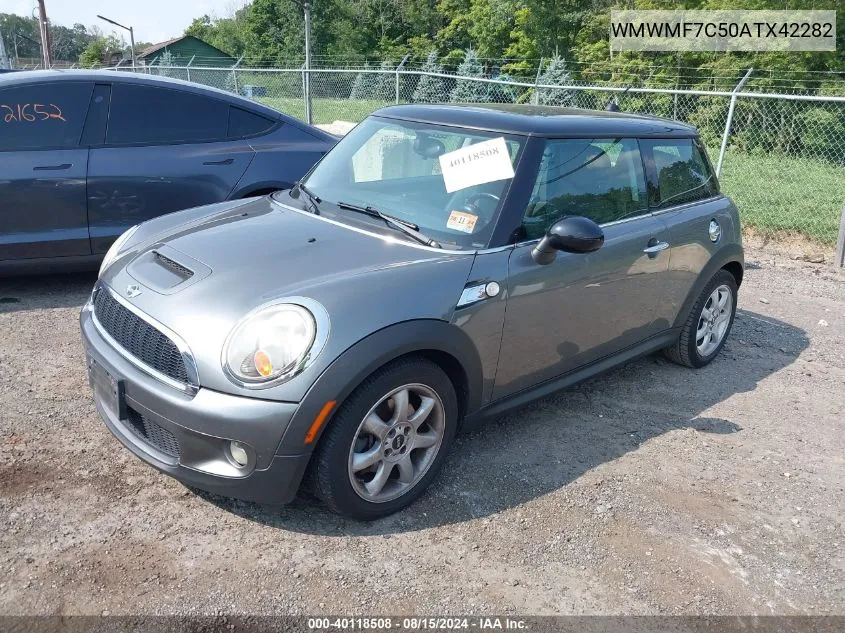 2010 Mini Cooper S VIN: WMWMF7C50ATX42282 Lot: 40118508